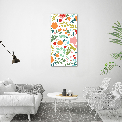 Stampa quadro su tela verticale Fiori colorati