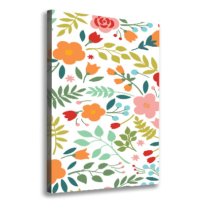Stampa quadro su tela verticale Fiori colorati