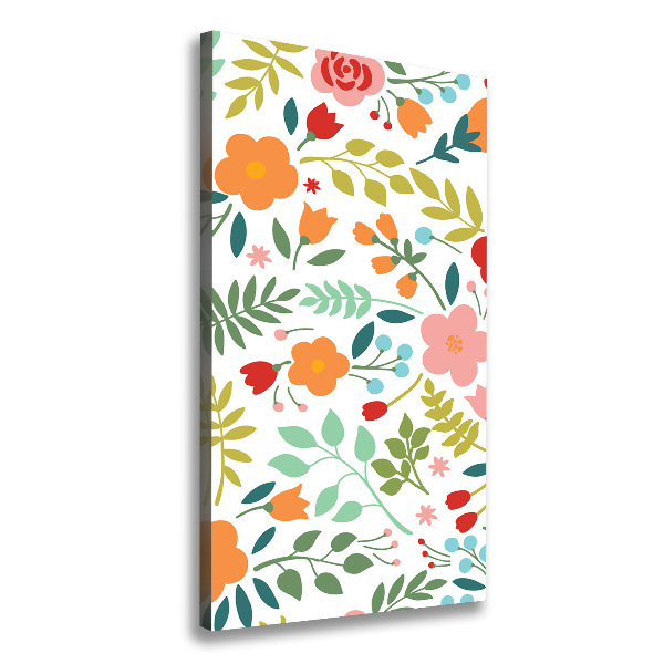 Stampa quadro su tela verticale Fiori colorati