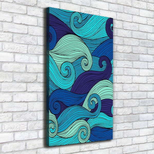 Quadro foto su tela verticale Onde astratte