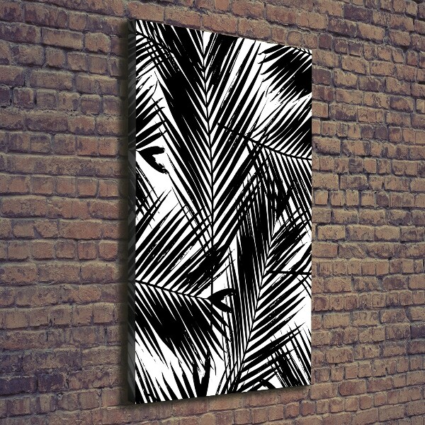 Quadro su tela canvas verticale Foglie di palma