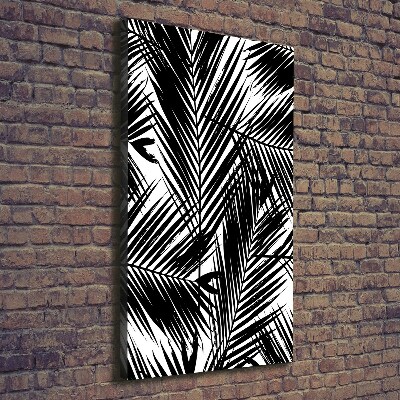 Quadro su tela canvas verticale Foglie di palma