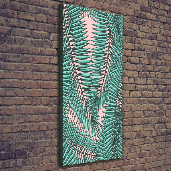 Stampa quadro su tela verticale Foglie di palma