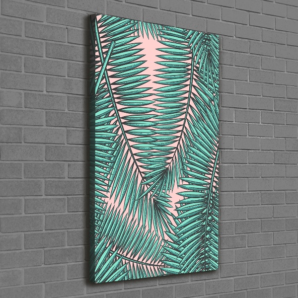 Stampa quadro su tela verticale Foglie di palma