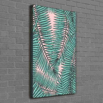 Stampa quadro su tela verticale Foglie di palma