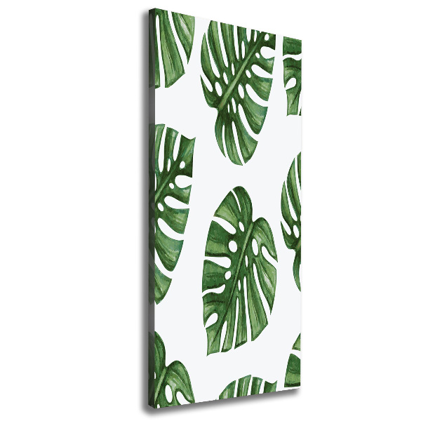 Quadro foto su tela verticale Monstera