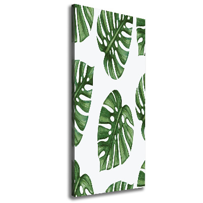 Quadro foto su tela verticale Monstera