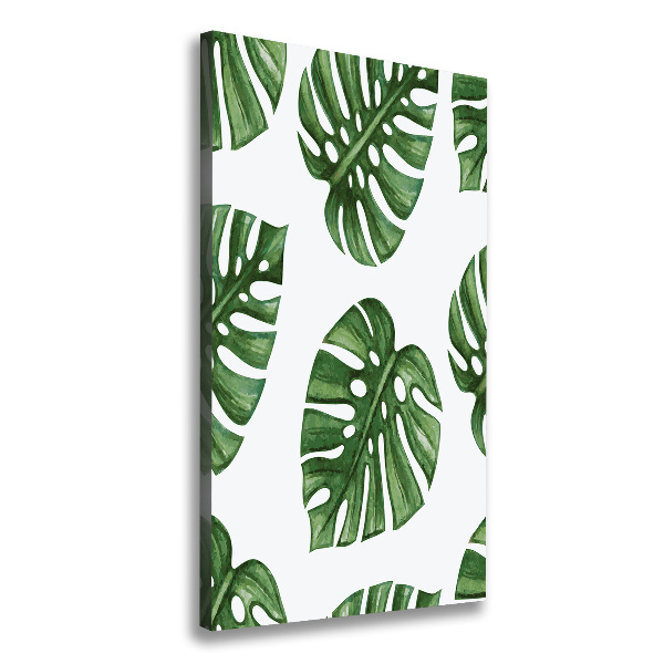 Quadro foto su tela verticale Monstera