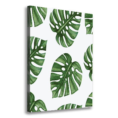 Quadro foto su tela verticale Monstera