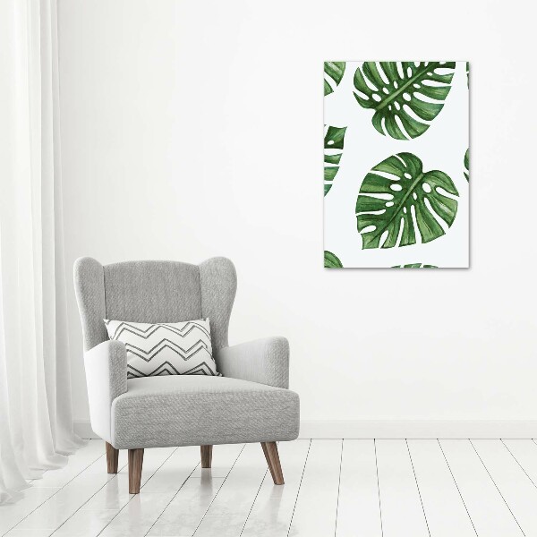 Quadro foto su tela verticale Monstera