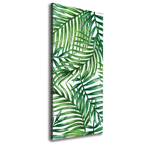 Quadro su tela canvas verticale Foglie di palma