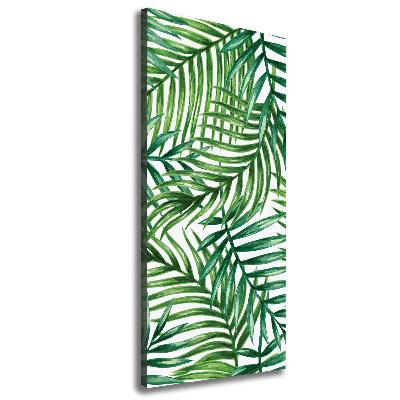 Quadro su tela canvas verticale Foglie di palma