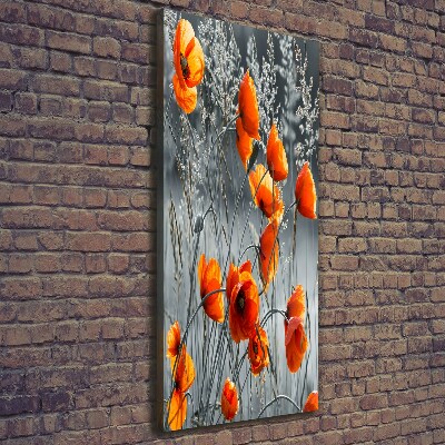 Quadro su tela canvas verticale Papaveri di campo