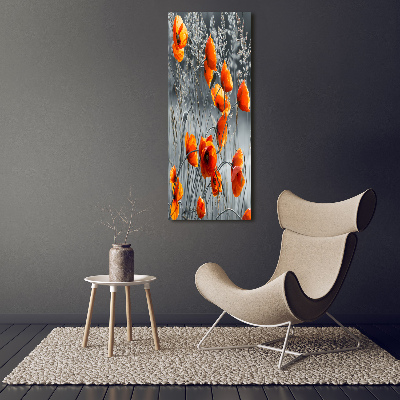 Quadro su tela canvas verticale Papaveri di campo