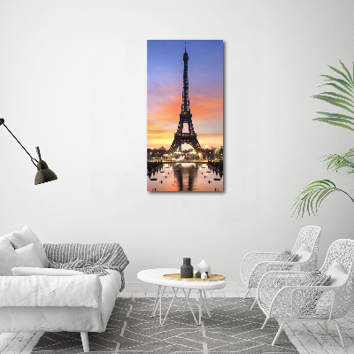 Stampa quadro su tela verticale Torre Eiffel Parigi