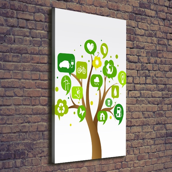 Quadro foto su tela verticale Albero ecologico