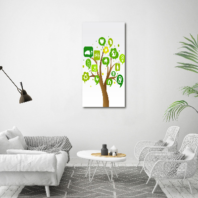 Quadro foto su tela verticale Albero ecologico