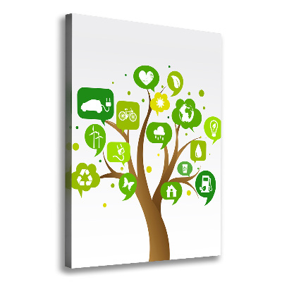 Quadro foto su tela verticale Albero ecologico