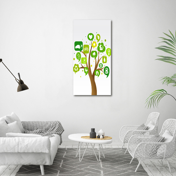 Quadro foto su tela verticale Albero ecologico