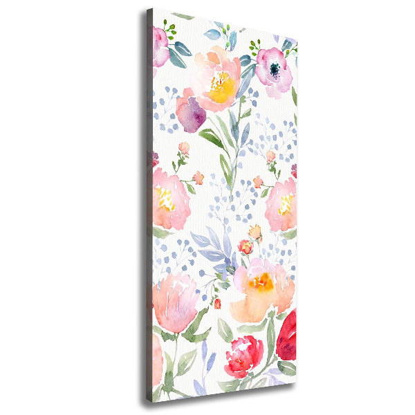 Quadro foto su tela verticale Papaveri
