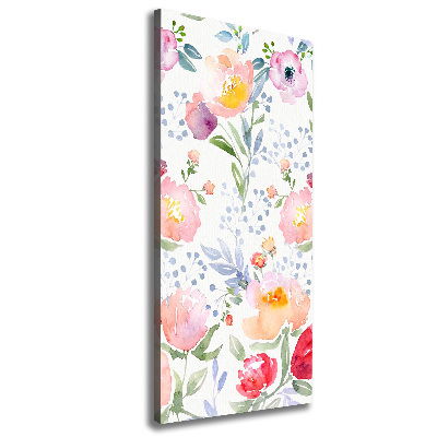 Quadro foto su tela verticale Papaveri