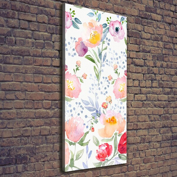Quadro foto su tela verticale Papaveri