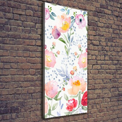 Quadro foto su tela verticale Papaveri