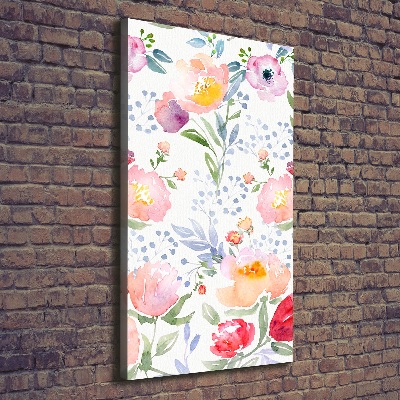 Quadro foto su tela verticale Papaveri