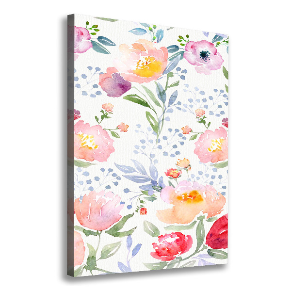 Quadro foto su tela verticale Papaveri