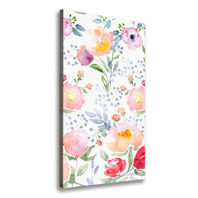 Quadro foto su tela verticale Papaveri