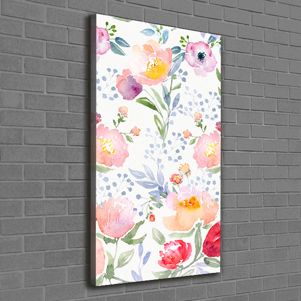 Quadro foto su tela verticale Papaveri