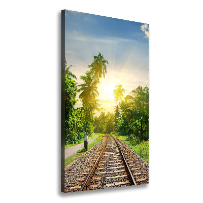 Quadro foto su tela verticale Binari ferroviari