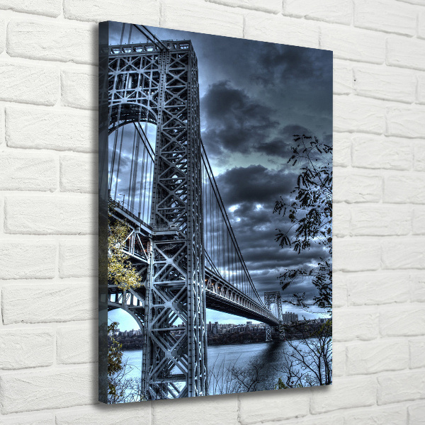 Quadro su tela canvas verticale Ponte di New York