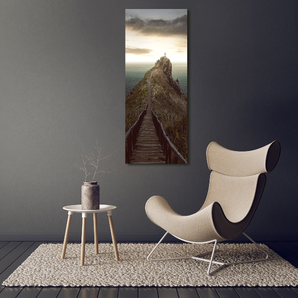 Quadro su tela canvas verticale Sentiero sulla roccia