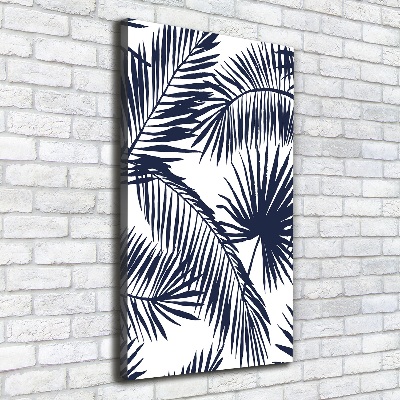 Quadro su tela canvas verticale Foglie di palma