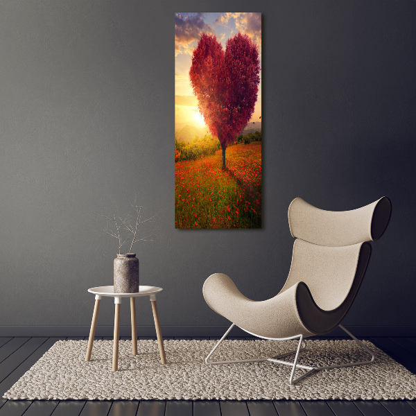 Quadro foto su tela verticale Albero del cuore