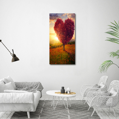 Quadro foto su tela verticale Albero del cuore