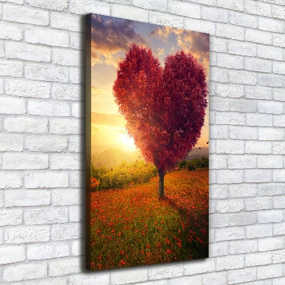 Quadro foto su tela verticale Albero del cuore