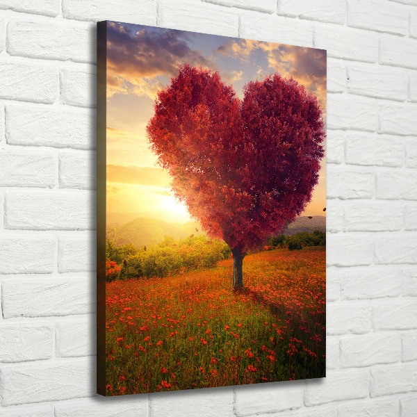 Quadro foto su tela verticale Albero del cuore