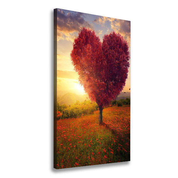 Quadro foto su tela verticale Albero del cuore