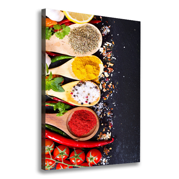 Stampa quadro su tela verticale Spezie