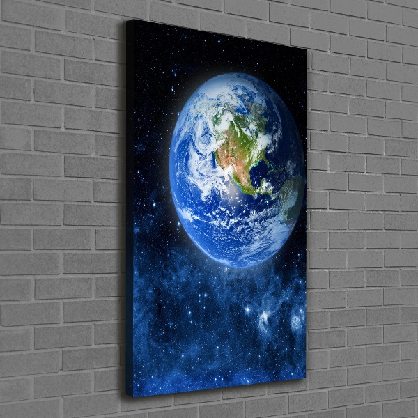 Quadro su tela canvas verticale Globo