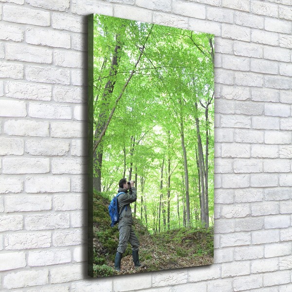 Stampa quadro su tela verticale Ornitologo