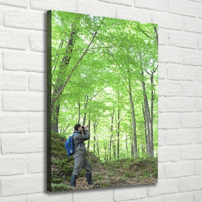 Stampa quadro su tela verticale Ornitologo