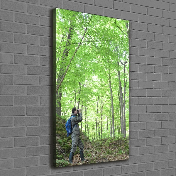 Stampa quadro su tela verticale Ornitologo