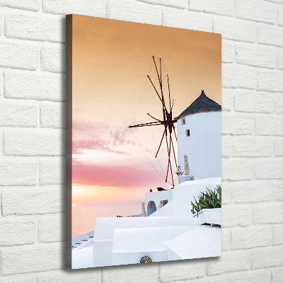 Quadro foto su tela verticale Santorini, Grecia