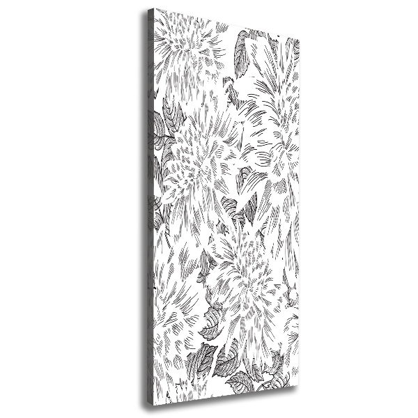 Quadro su tela canvas verticale Peonie