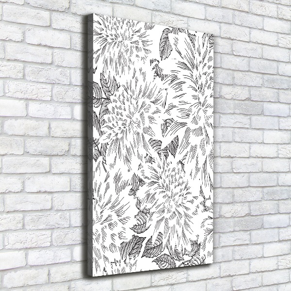 Quadro su tela canvas verticale Peonie