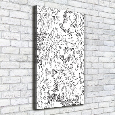 Quadro su tela canvas verticale Peonie