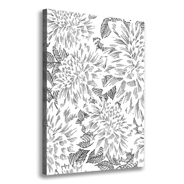 Quadro su tela canvas verticale Peonie